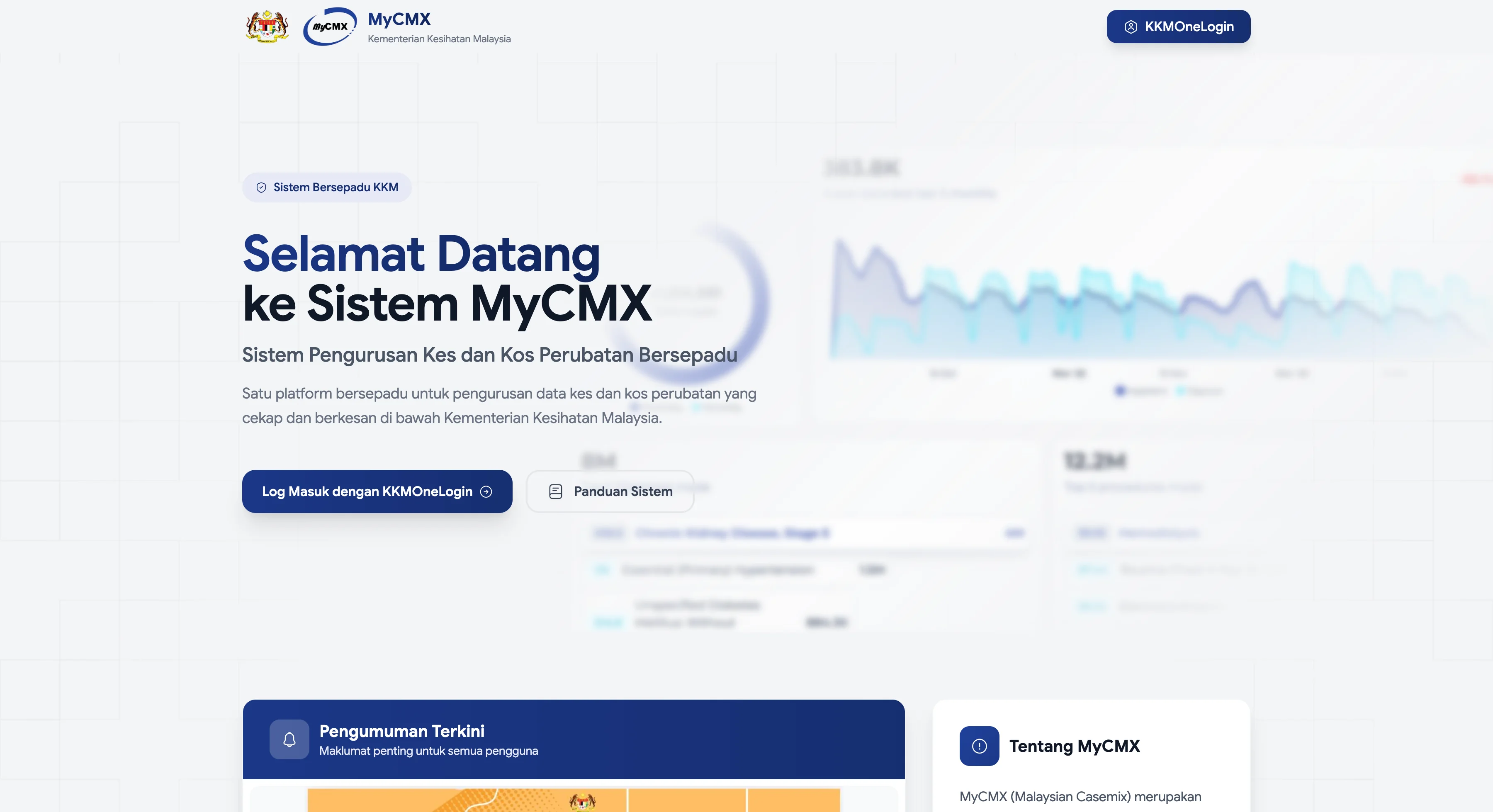 MyCMX public landing page